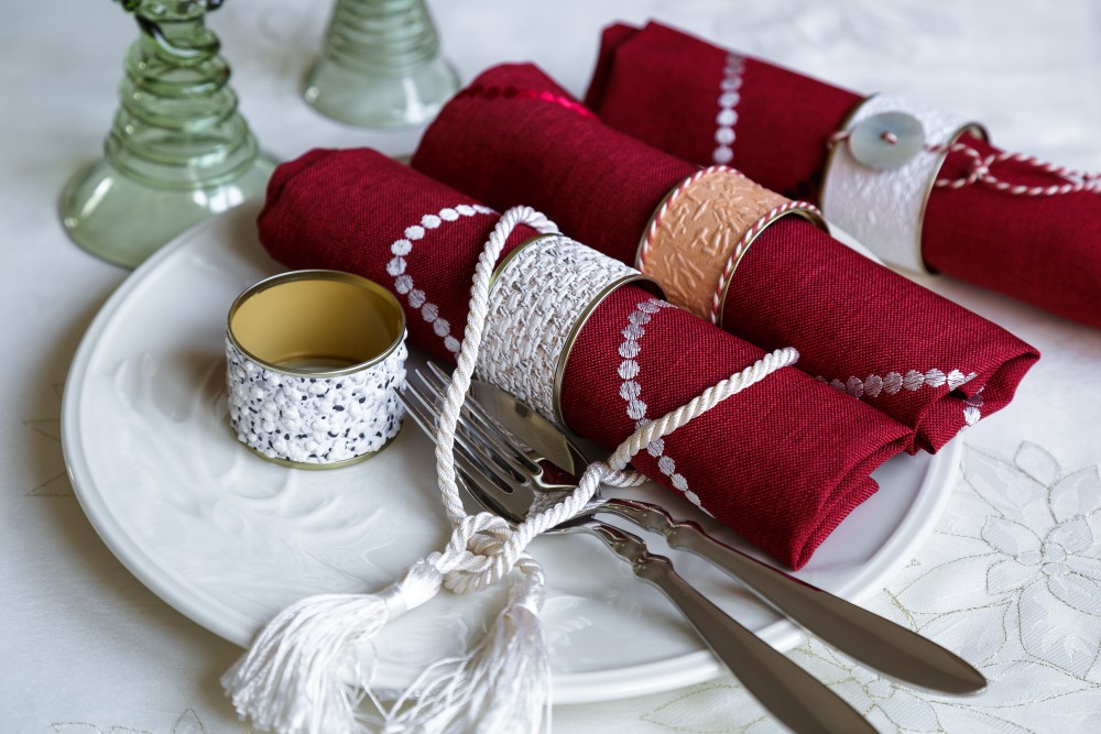 Vánoční kroužky na ubrousky