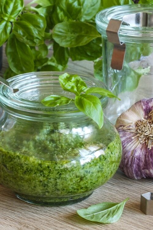 DOMÁCÍ BAZALKOVÉ PESTO
