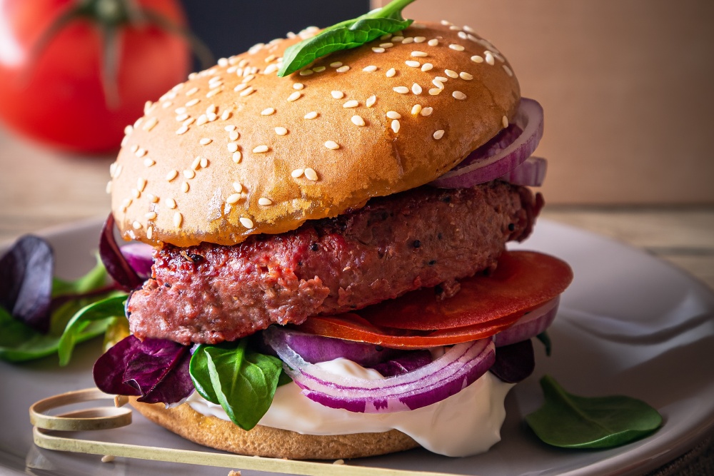 Domácí burger z mletého masa