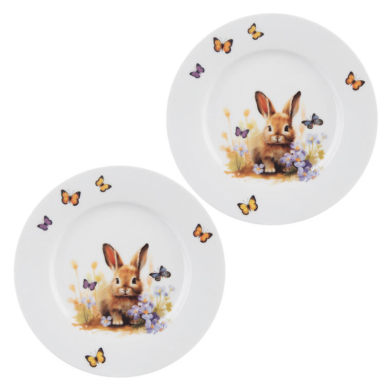 Sada porcelánových dezertních talířů JARO zajíc