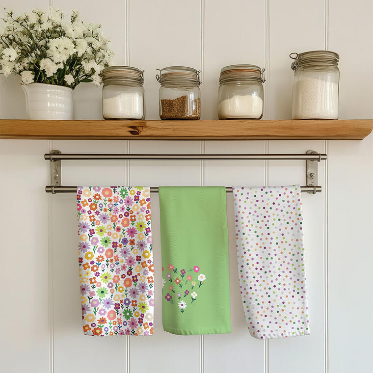 Bavlněné utěrky KVÍTKY