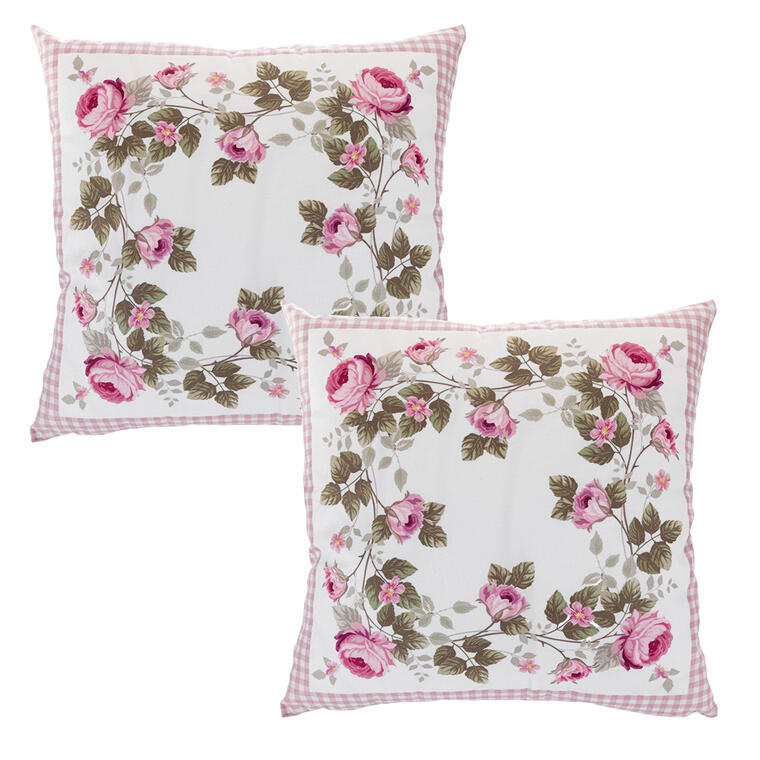 Sada 2 ks povlaků na polštářky PNOUCÍ RŮŽE