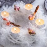 Adventní věnec s ptáčky