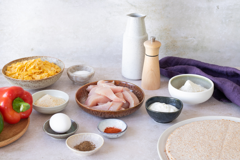 Tortilla wrap suroviny