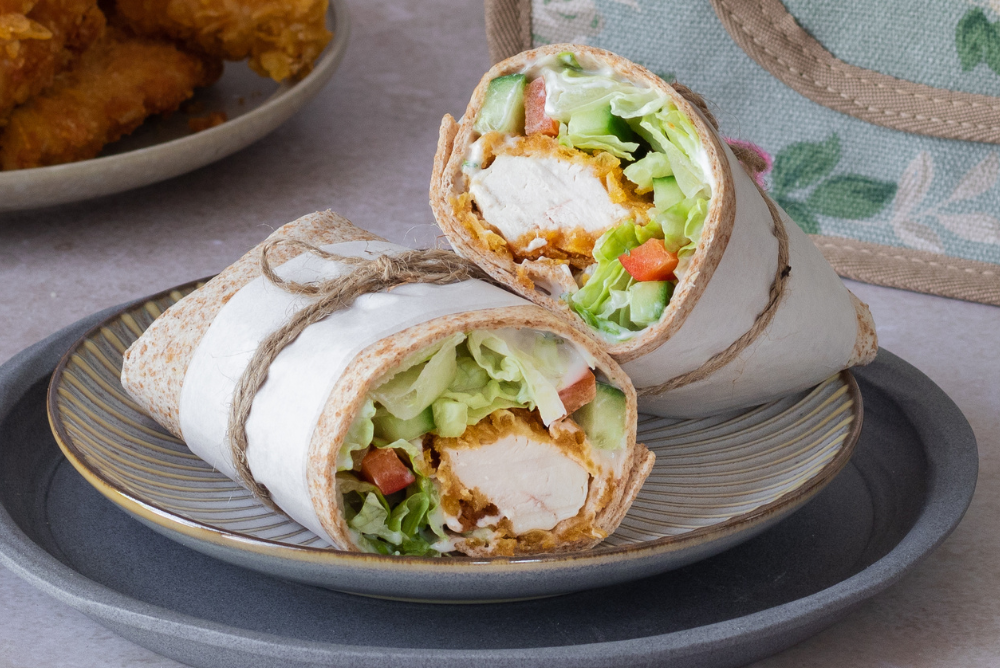 Tortilla wrap s kuřecími stripsy