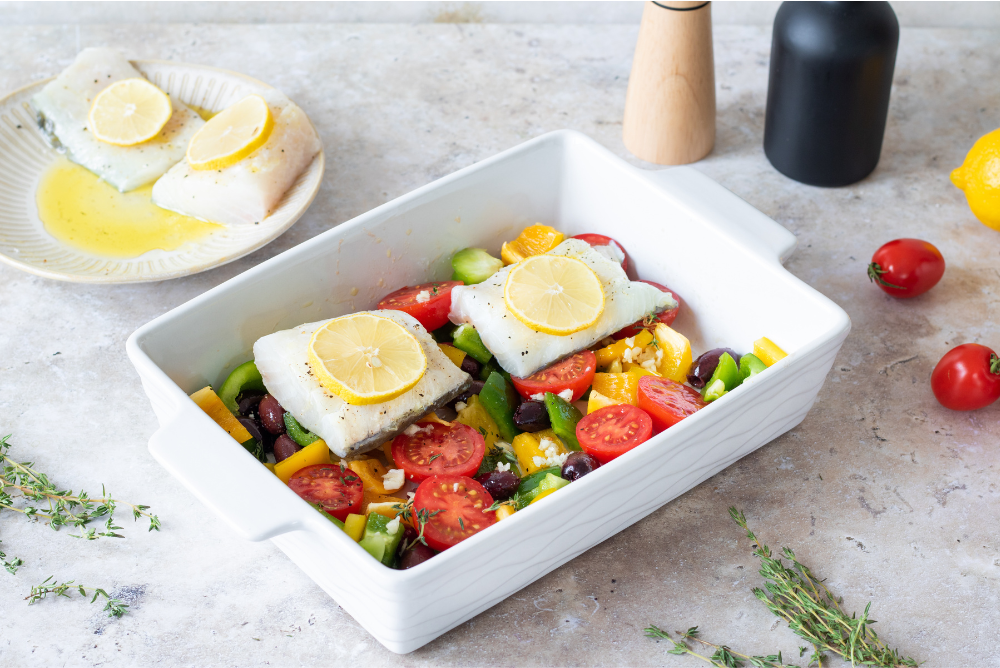 Pečená treska na zelenině