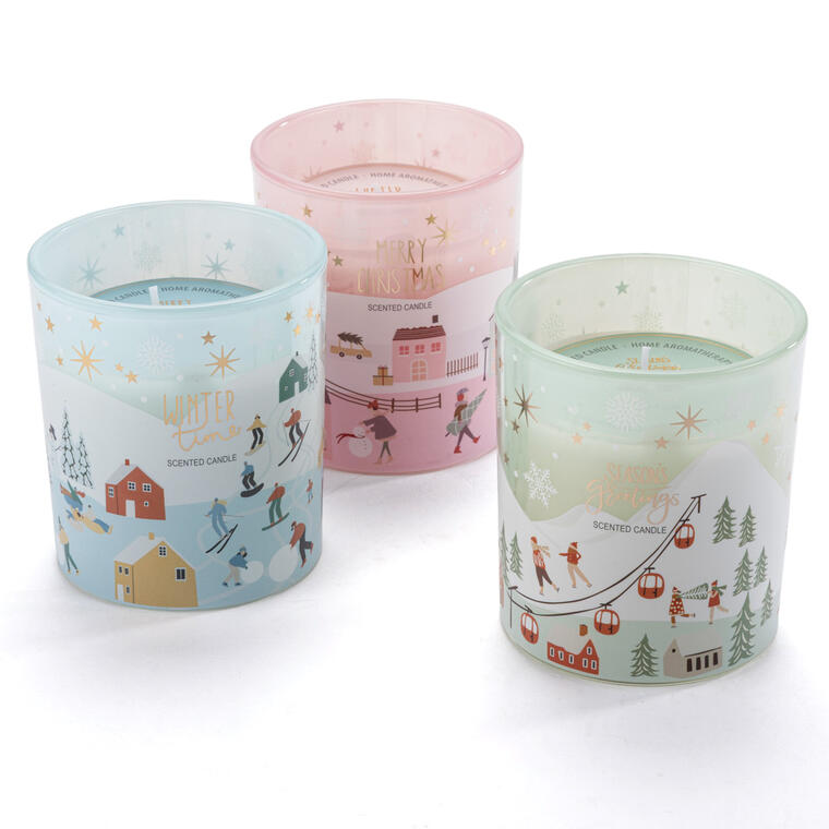 Vánoční svíčka ve skle