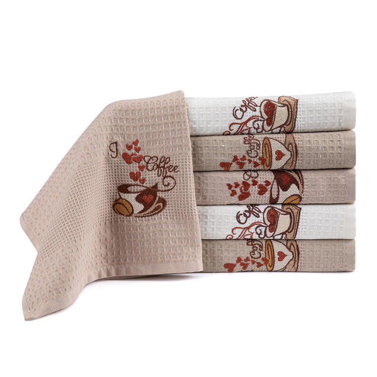 Sada vaflových utěrek KÁVA