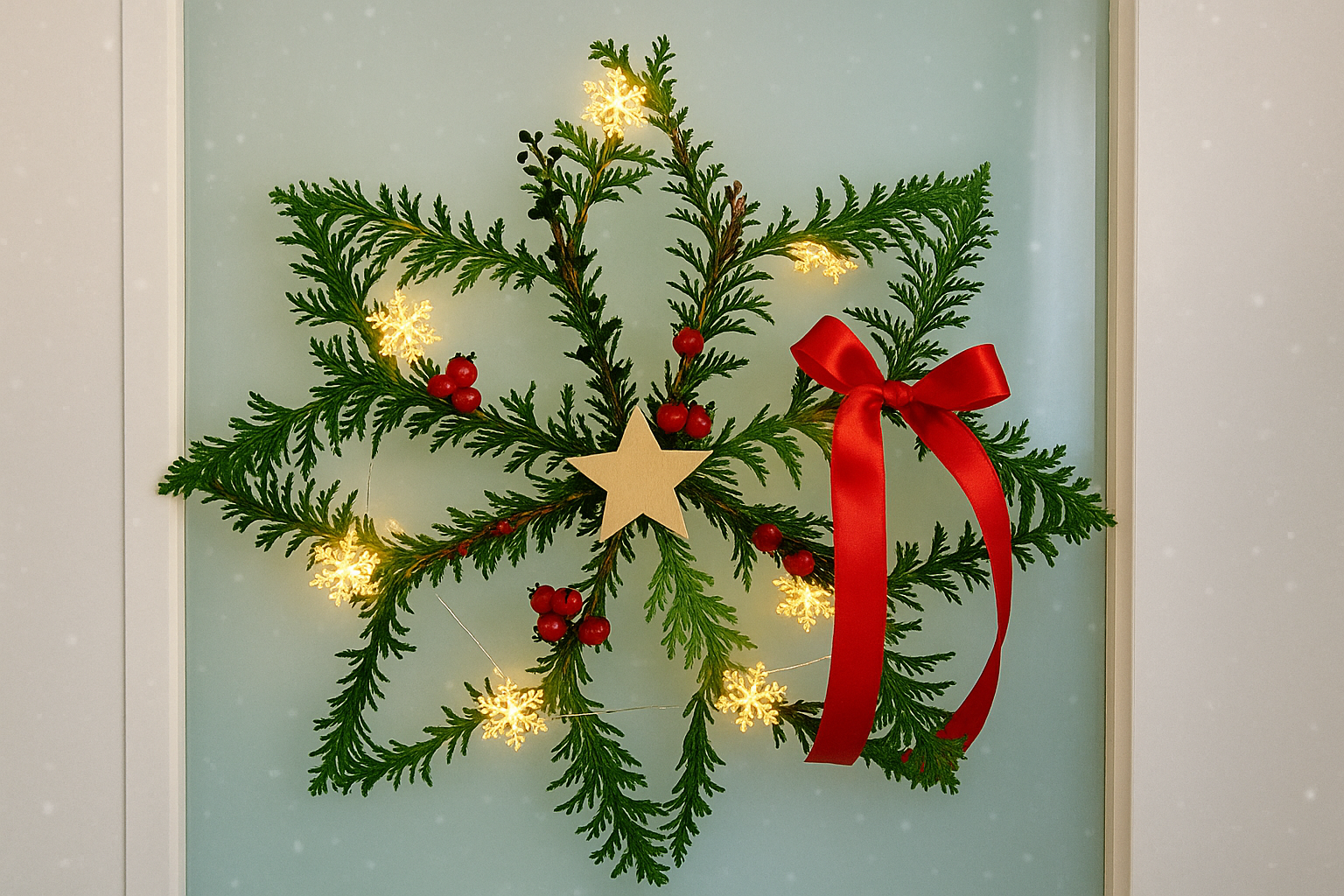 vánoční hvězda z dřívek od nanuků