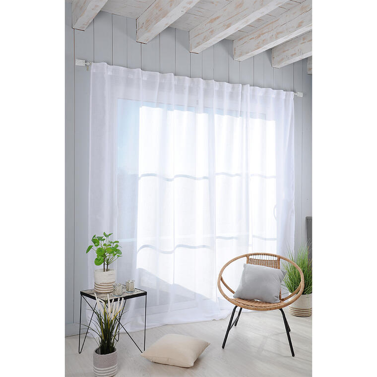 Voálová záclona na francouzské okno MADRID XXL 290 x 260 cm