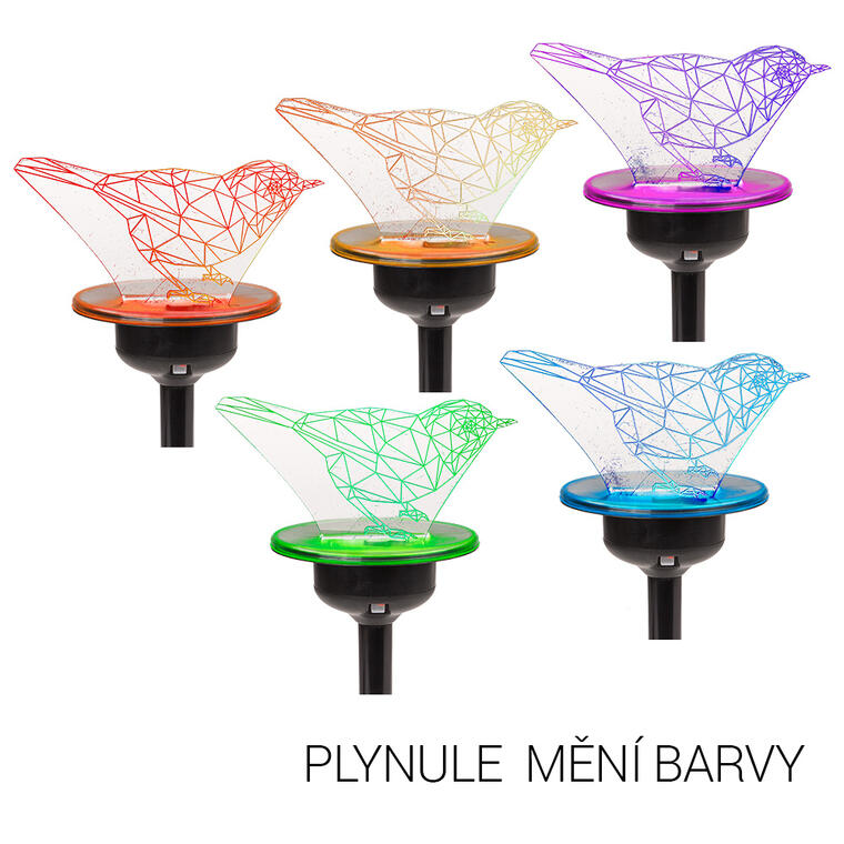 Solární 3D dekorace PTÁČEK