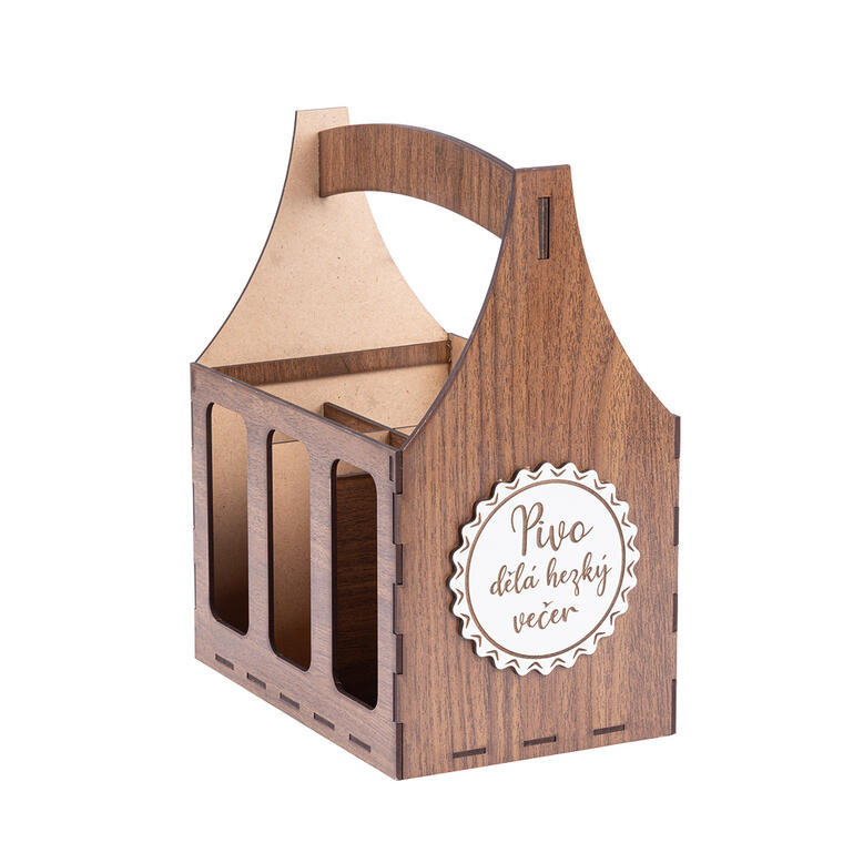 Dřevěná přepravka na pivo