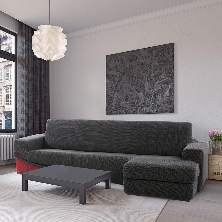 Napínací potah pro sedačku s otomanem