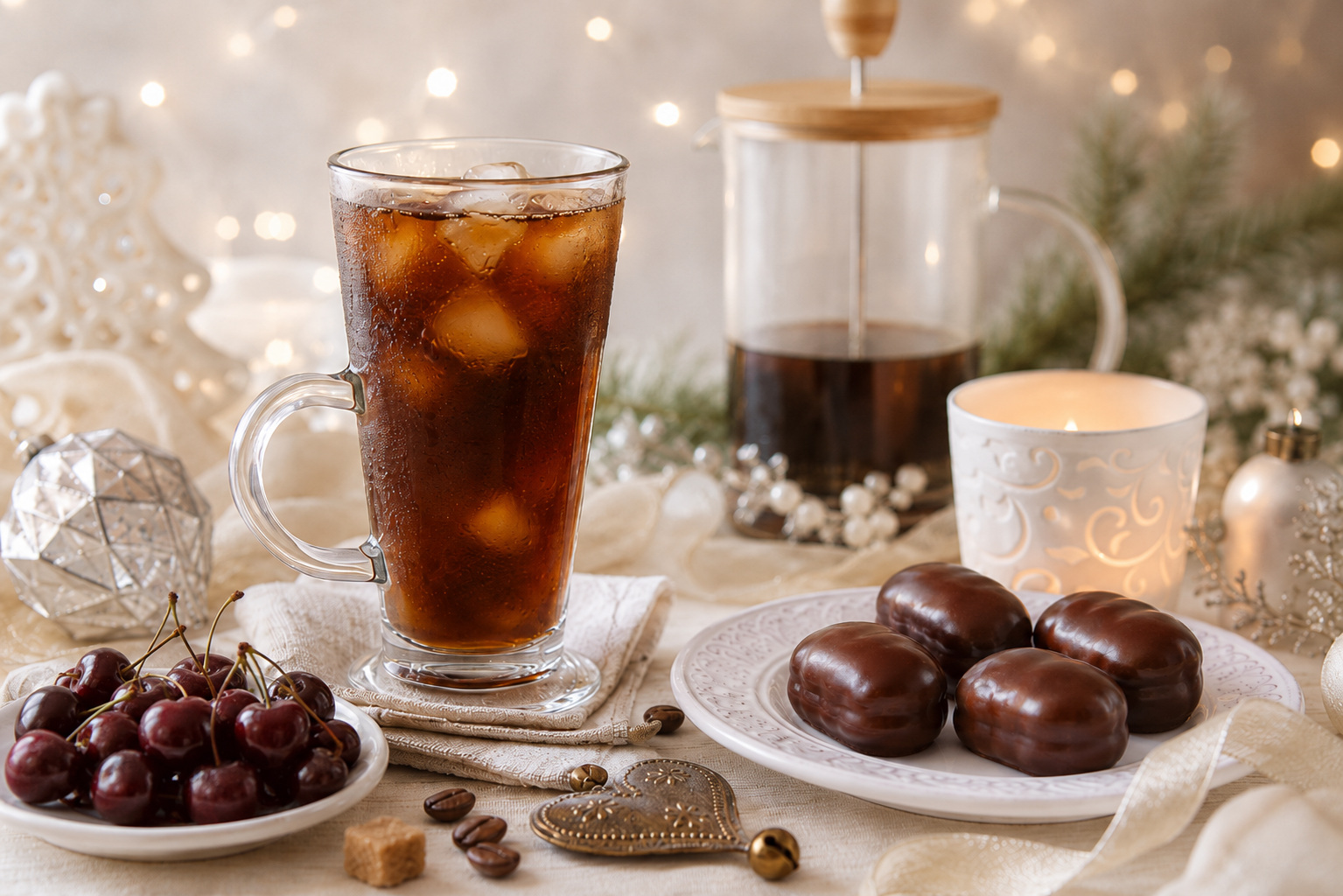 Nepečené vánoční pařížanky s cold brew